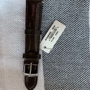 Michele Brown patent leather watch band